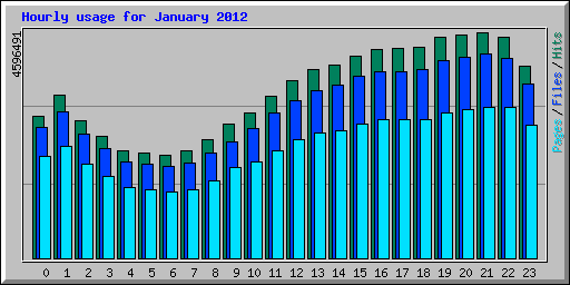 Hourly usage for January 2012